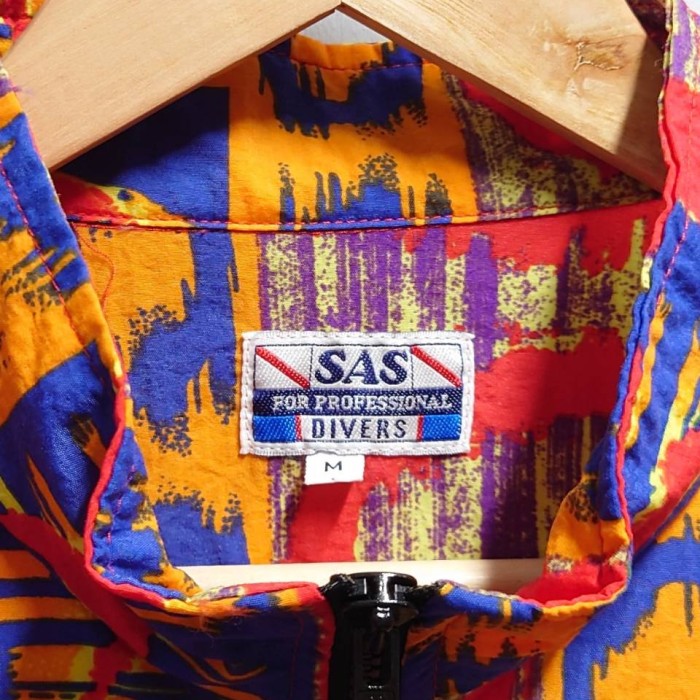 90’s SAS 総柄 ナイロン トラック ジャケット マルチカラー M | Vintage.City 古着屋、古着コーデ情報を発信