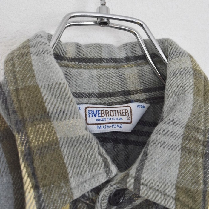 80s " five brother “ cotton flannel shirts | Vintage.City 빈티지숍, 빈티지 코디 정보