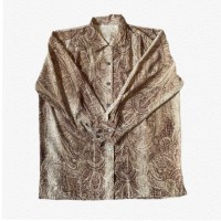 Baroque Pattern Shirt 　柄シャツ　ペイズリー　ブラウン | Vintage.City 古着屋、古着コーデ情報を発信