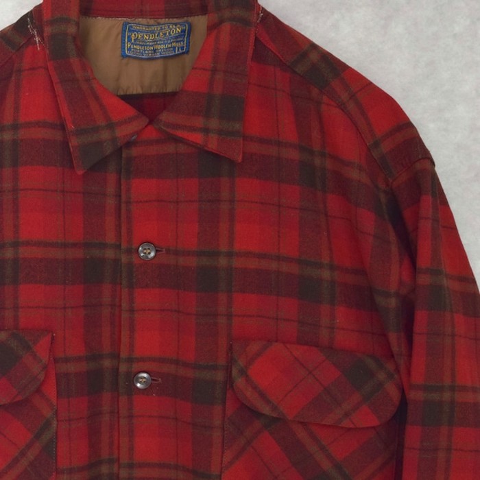 50s " pendleton " wool open collar shirts | Vintage.City 빈티지숍, 빈티지 코디 정보