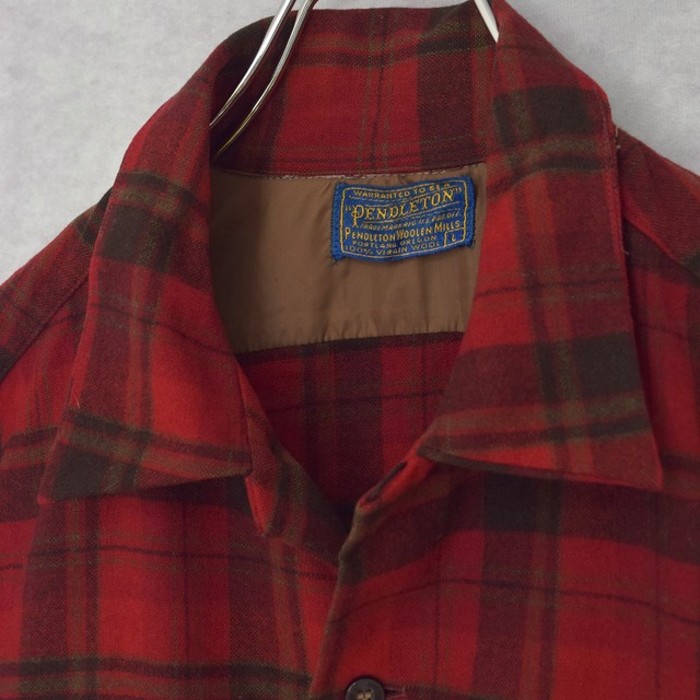 50s " pendleton " wool open collar shirts | Vintage.City 古着屋、古着コーデ情報を発信
