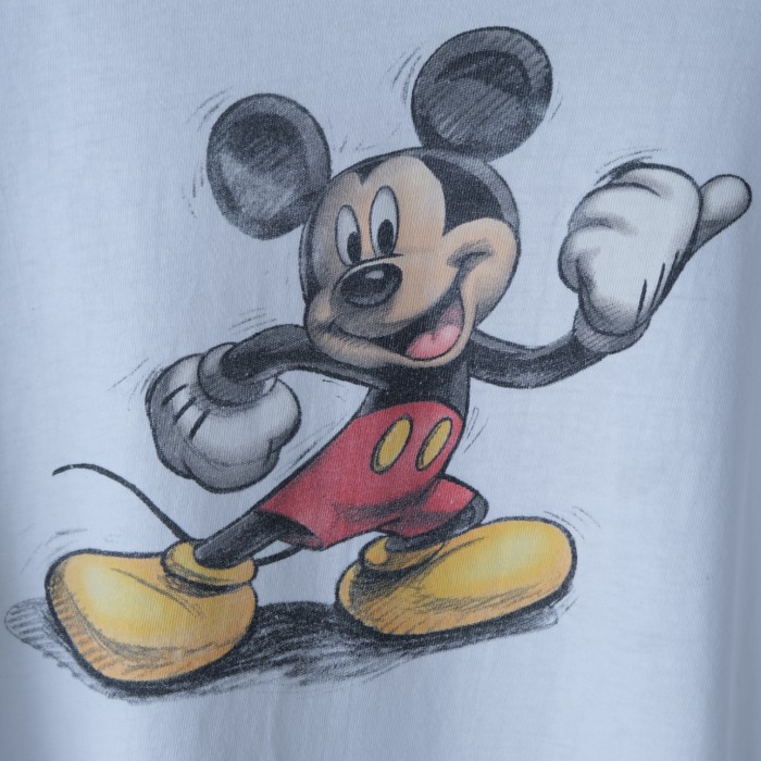 90s THE Disney STORE Rough Drawing Mickey Tee | Vintage.City 古着屋、古着コーデ情報を発信