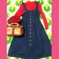 昭和レトロ🍒70s jumper skirt 🍒 | Vintage.City 古着屋、古着コーデ情報を発信