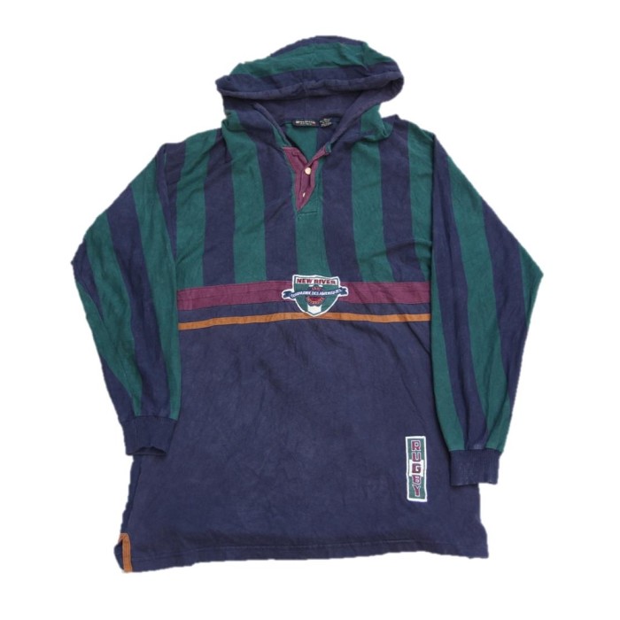 1990's New River L/S Hood Rugger Shirts / Stripe | Vintage.City 빈티지숍, 빈티지 코디 정보