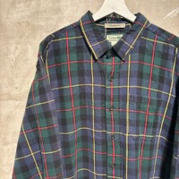 L.L.Bean(エルエルビーン)コットンチェックシャツ XLサイズ　　グリーン　603 | Vintage.City 빈티지숍, 빈티지 코디 정보