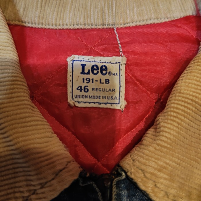 70's Lee 191-LB ビンテージ デニムジャケット キルティング オリジナル ダメージ有り | Vintage.City 古着屋、古着コーデ情報を発信