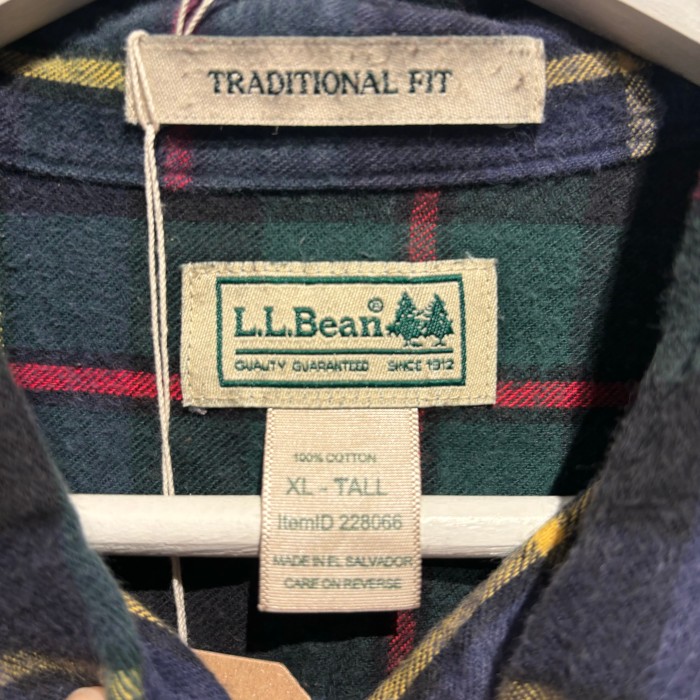 L.L.Bean(エルエルビーン)コットンチェックシャツ XLサイズ　　グリーン　603 | Vintage.City 古着屋、古着コーデ情報を発信