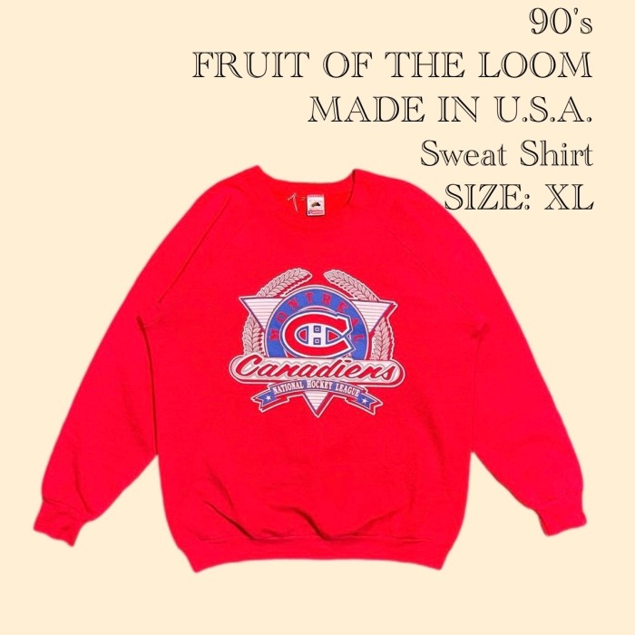 90's FRUIT OF THE LOOM Sweat Shirt | Vintage.City Vintage Shops, Vintage Fashion Trends