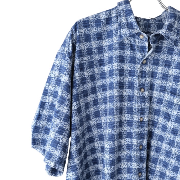 90s VAN HEUSEN Linen Blue Check Shirt | Vintage.City Vintage Shops, Vintage Fashion Trends