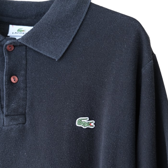 Lacoste Black Polo Shirt | Vintage.City 古着屋、古着コーデ情報を発信