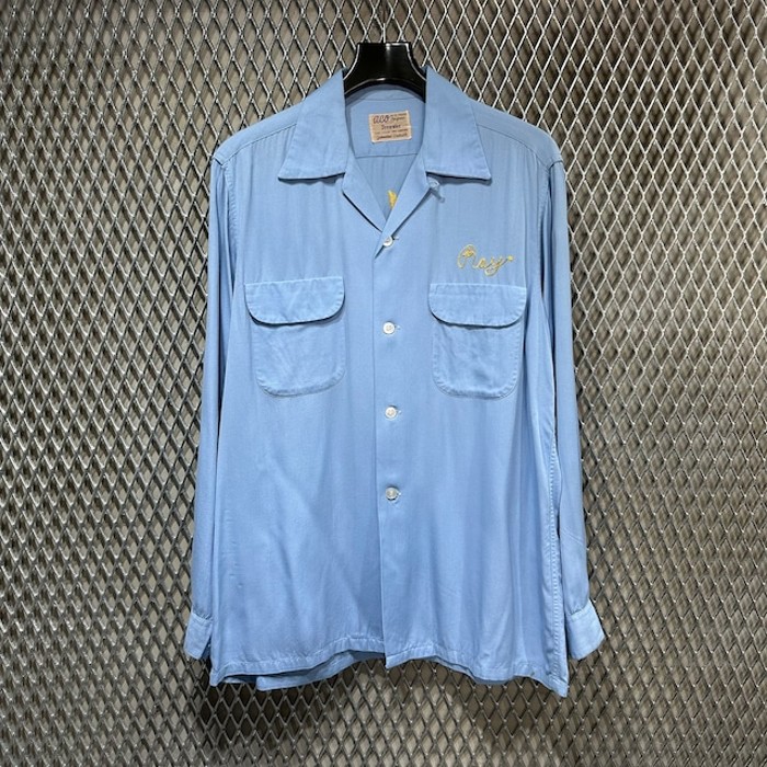 50s【Brewster】L/S Rayon Open Collar Shirt | Vintage.City 古着屋、古着コーデ情報を発信