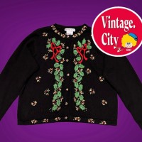 171)ビンテージクリスマスカーディガン | Vintage.City 古着屋、古着コーデ情報を発信