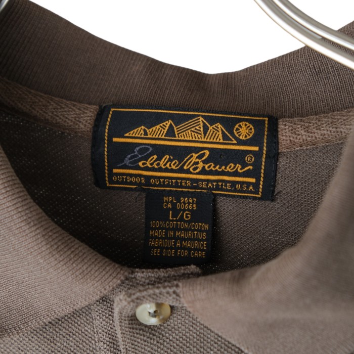80s Eddie Bauer Moss Grey Polo Shirt | Vintage.City 古着屋、古着コーデ情報を発信