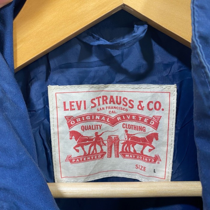 【SALE】Levi's 90's 古着 ブルゾンジャケット ブルー 袖ポケット　ライダース　スイングトップ | Vintage.City 古着屋、古着コーデ情報を発信