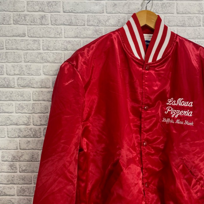 【SALE】ノーブランド　80〜90's スタジャン　ビックロゴ　古着　赤刺繍　 | Vintage.City 古着屋、古着コーデ情報を発信