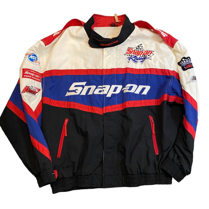 90s スナップオン SNAP-ON レーシングジャケット ブルゾン ロゴ 刺繍