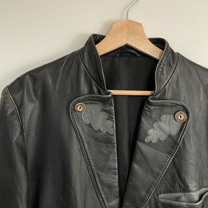 Euro Leather tailored Jacket | Vintage.City 古着屋、古着コーデ情報を発信