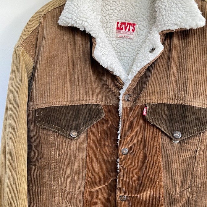 80s Levi's Corduroy Switching Boa Jacket | Vintage.City 빈티지숍, 빈티지 코디 정보