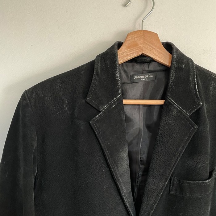 Suede tailored Leather Jacket | Vintage.City 古着屋、古着コーデ情報を発信