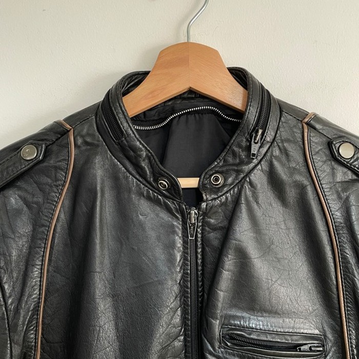Rib Single Leather Blouson | Vintage.City 古着屋、古着コーデ情報を発信