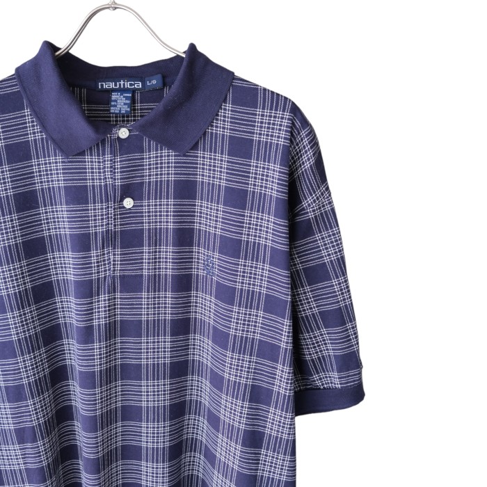 90s nautica Blue Check Polo Shirt | Vintage.City Vintage Shops, Vintage Fashion Trends