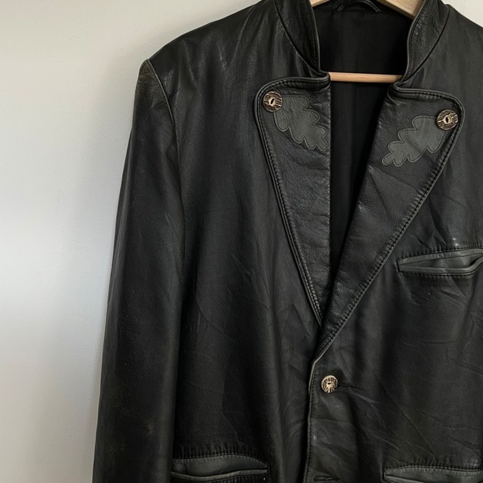 Euro Leather tailored Jacket | Vintage.City 古着屋、古着コーデ情報を発信