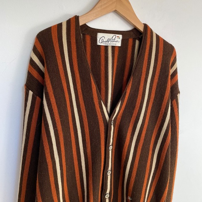 90s Arnold Parmar Stripe Design Knit Cardigan | Vintage.City 古着屋、古着コーデ情報を発信