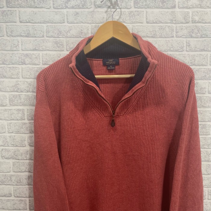 【SALE】ブルックスブラザーズ　90's 古着 ハーフジップセーター　赤 | Vintage.City 빈티지숍, 빈티지 코디 정보