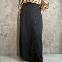 flower embroidery wrap skirt | Vintage.City 빈티지숍, 빈티지 코디 정보