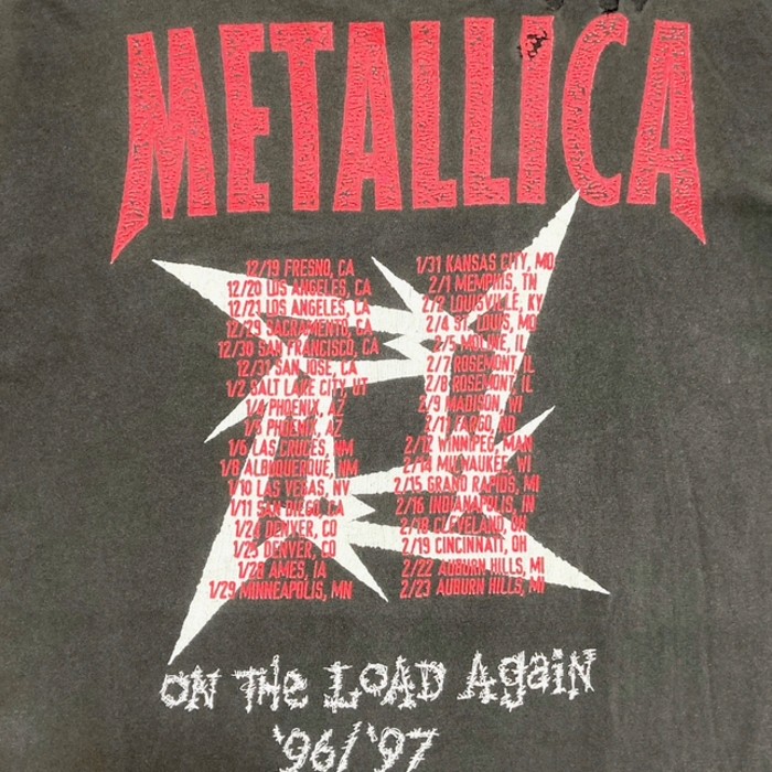 ©1996 METALLICA On The Load Again T-shirt | Vintage.City 빈티지숍, 빈티지 코디 정보
