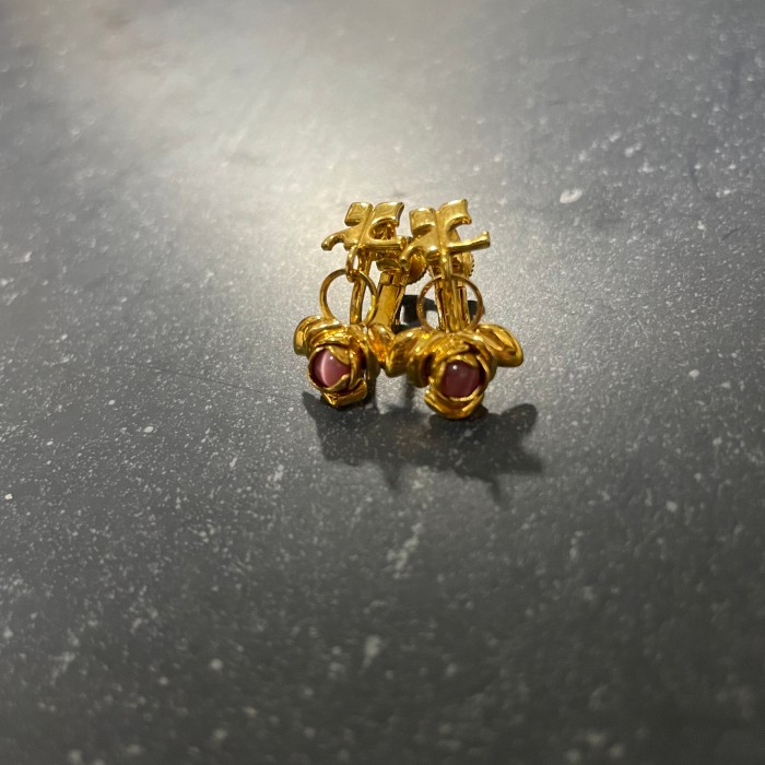 Courreges Logo/Rose Earrings Gold | Vintage.City 古着屋、古着コーデ情報を発信