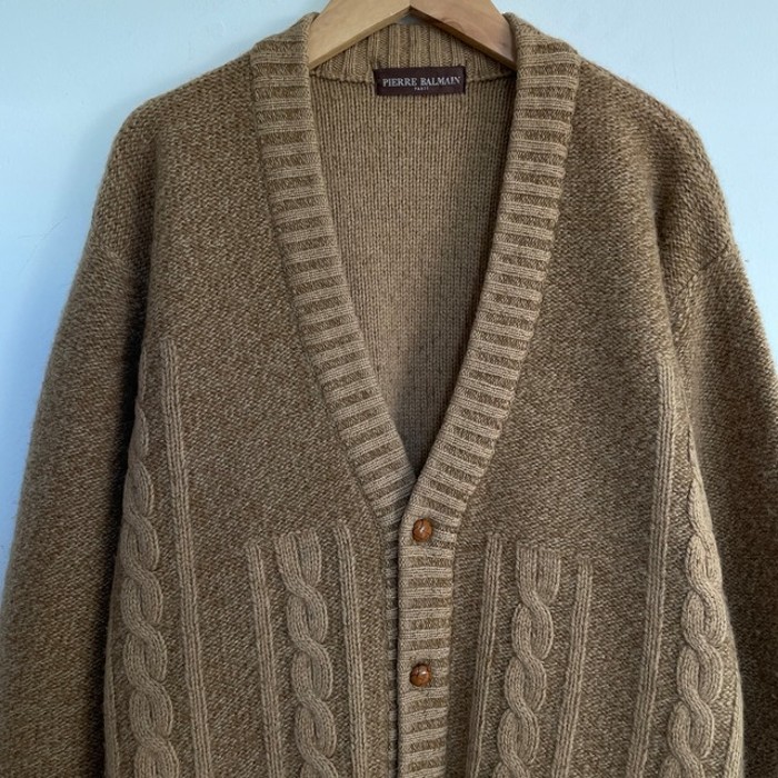 PIERRE BALMAIN Cable Knit Cardigan | Vintage.City 빈티지숍, 빈티지 코디 정보