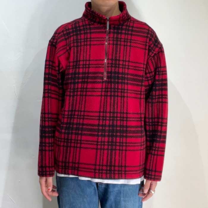 old " eddie bauer " fleece half zip pull over / size s(about m) | Vintage.City 古着屋、古着コーデ情報を発信