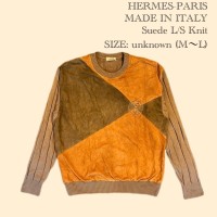 HERMES Suede L/S Knit | Vintage.City 古着屋、古着コーデ情報を発信