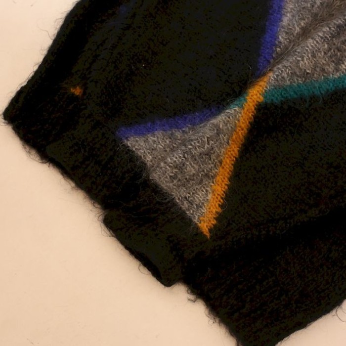 Patterned Mohair Wool Knit Sweater | Vintage.City 古着屋、古着コーデ情報を発信