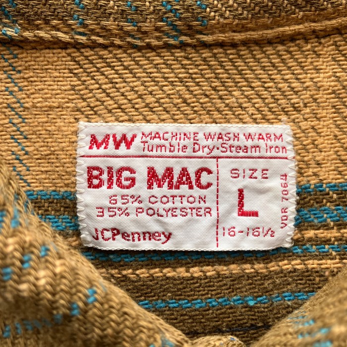 70s "BIG MAC" heavy flannel shirt - L | Vintage.City 古着屋、古着コーデ情報を発信