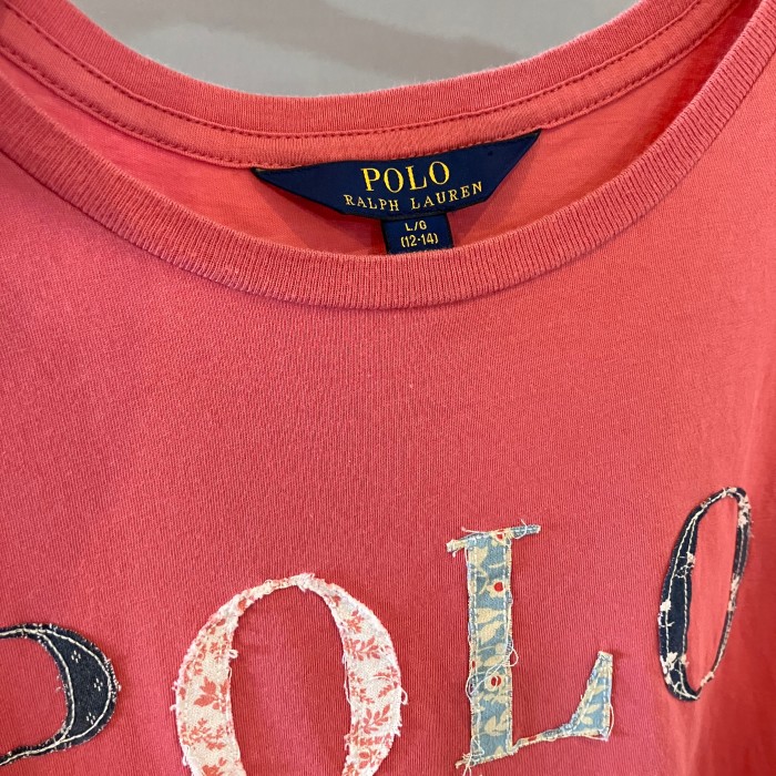 POLO Ralph Lauren ポロ ラルフローレン Tee Tシャツ 半袖 サーモンピンク 女の子 Lサイズ（150cm） | Vintage.City 빈티지숍, 빈티지 코디 정보
