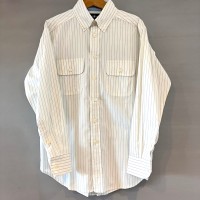 Ralph Lauren ラルフローレン BDシャツ ストライプ オフホワイト × ライトブルー 140cm | Vintage.City 빈티지숍, 빈티지 코디 정보