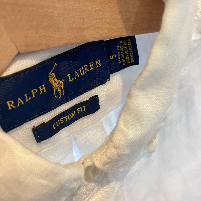 Ralph Lauren ラルフローレン リネン BDシャツ 白 キッズ サイズ５ | Vintage.City 古着屋、古着コーデ情報を発信