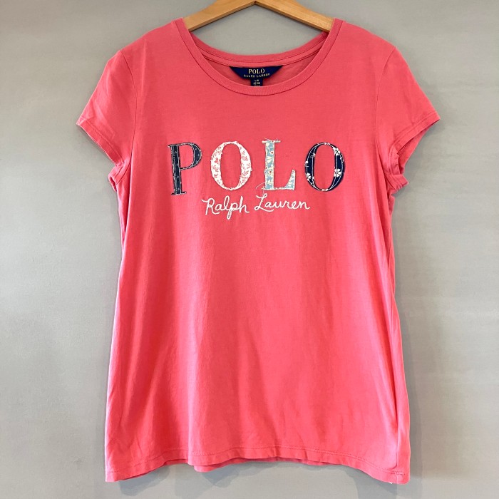 POLO Ralph Lauren ポロ ラルフローレン Tee Tシャツ 半袖 サーモンピンク 女の子 Lサイズ（150cm） | Vintage.City 古着屋、古着コーデ情報を発信