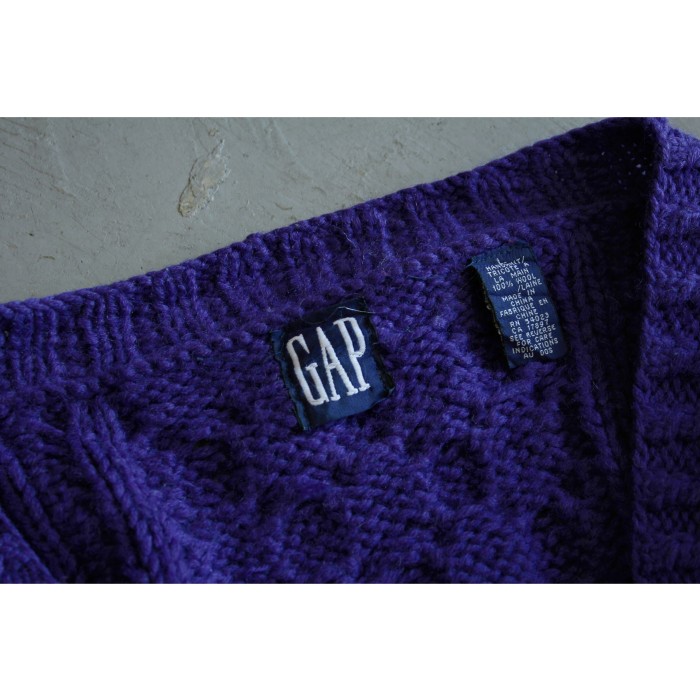 1990s “GAP” Heavy Cable Handknit Cardigan | Vintage.City 빈티지숍, 빈티지 코디 정보