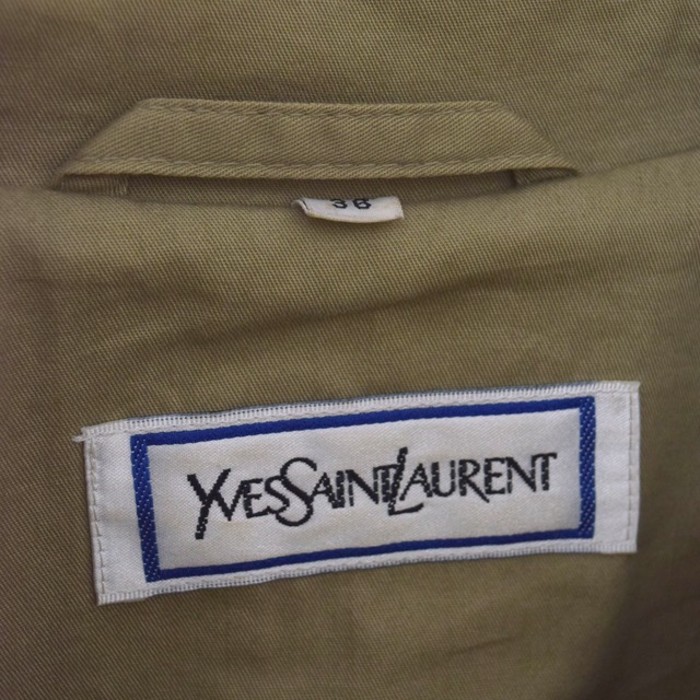 old " yves saint laurent " 100% cotton trench coat | Vintage.City 빈티지숍, 빈티지 코디 정보