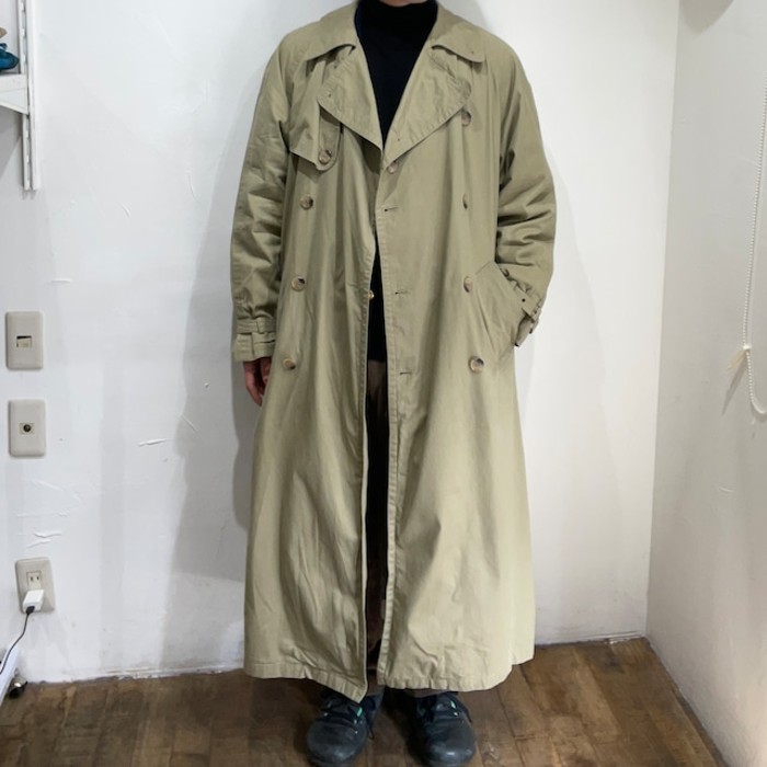 old " yves saint laurent " 100% cotton trench coat | Vintage.City 古着屋、古着コーデ情報を発信