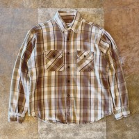80's fivebrother cream×brown flannel shirt | Vintage.City Vintage Shops, Vintage Fashion Trends
