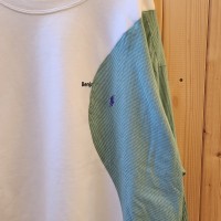 Polo Ralph Lauren　リメイクスウェット×シャツ刺繍ロゴ　白緑　XL | Vintage.City 빈티지숍, 빈티지 코디 정보