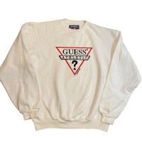 ビンテージ 90年代 ゲス ロゴ刺繍 スウェット M ホワイト | Vintage.City 古着屋、古着コーデ情報を発信