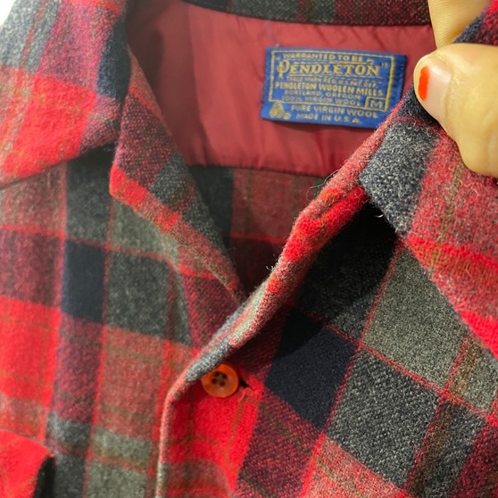 old " pendleton " wool open collar shirts | Vintage.City 古着屋、古着コーデ情報を発信