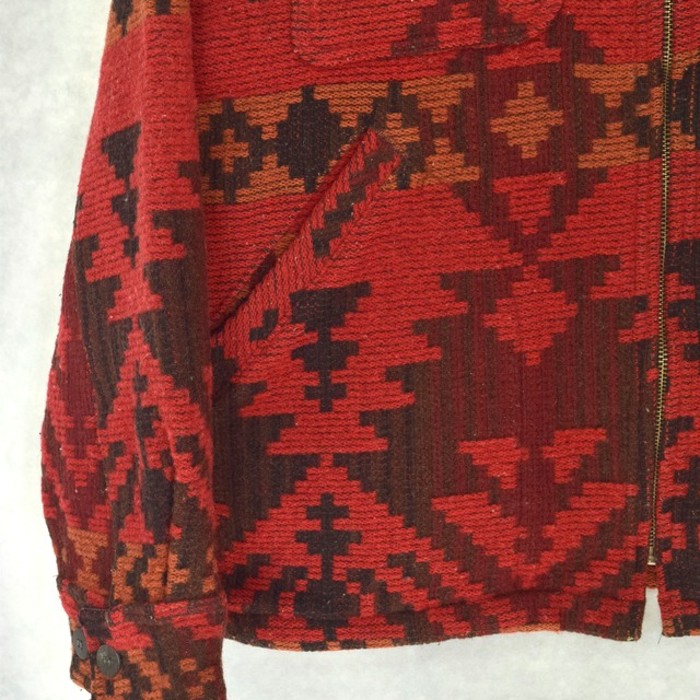 old " woolrich " native pattern wool jacket | Vintage.City 古着屋、古着コーデ情報を発信