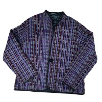 Vintage No-collar Purple Jacket | Vintage.City 古着屋、古着コーデ情報を発信