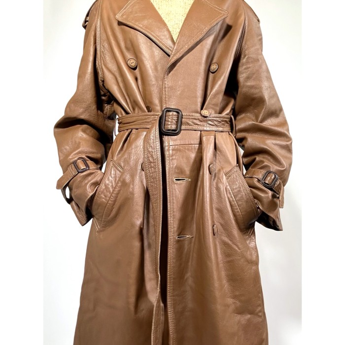 【M.I.C CUIR】vintage long leather coat      レザーコート ロングコート | Vintage.City 古着屋、古着コーデ情報を発信